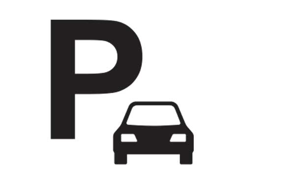 Illustration of car and P for parking