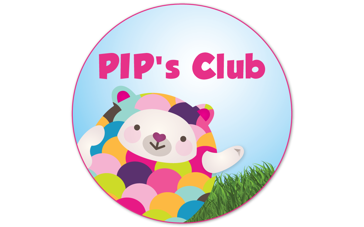 Image of a PIP's Club badge, PIP is Esplanade's children's mascot. 