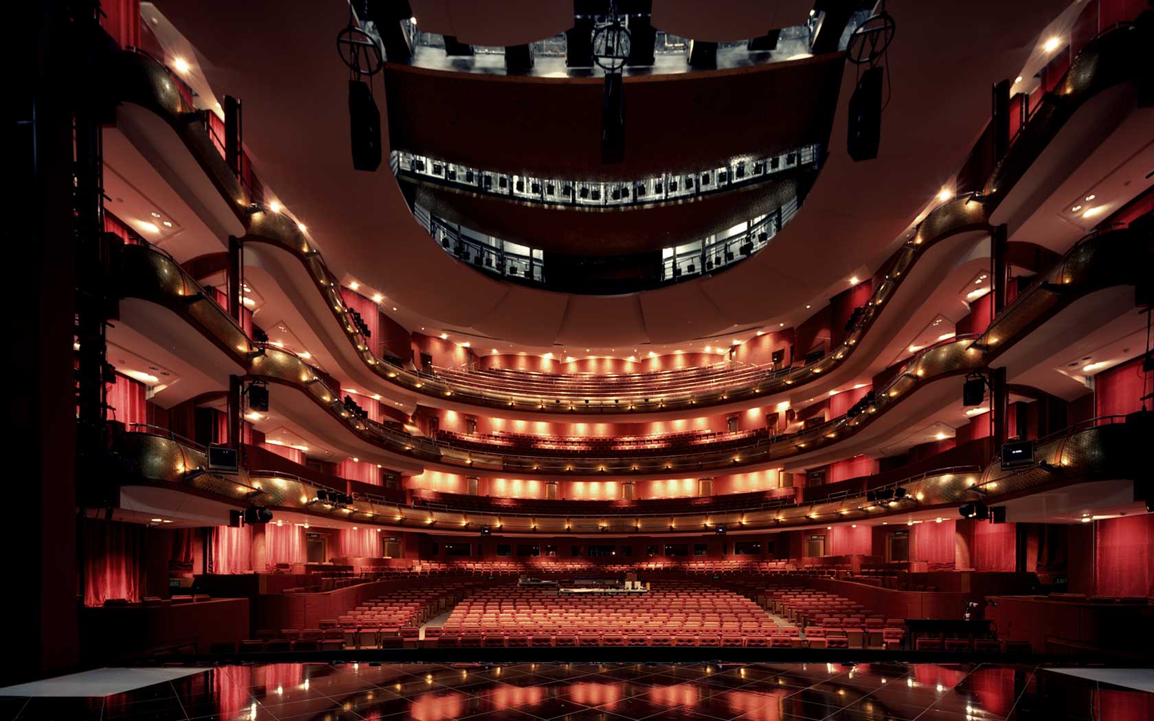 Image of the interior of Esplanade Theatre. 