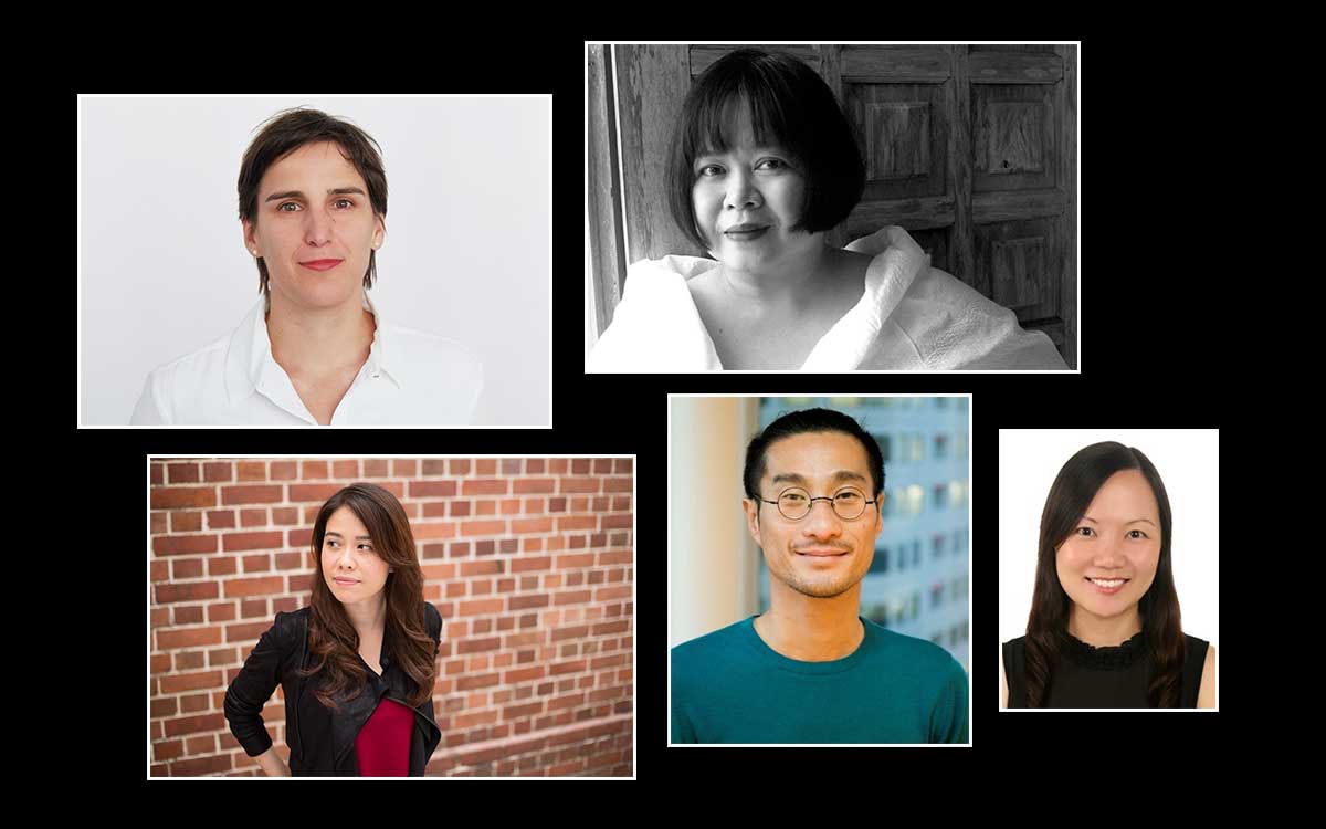 Image of five individuals who make up the Selection Panel of the 2022 Contemporary Performing Arts Research Residency.