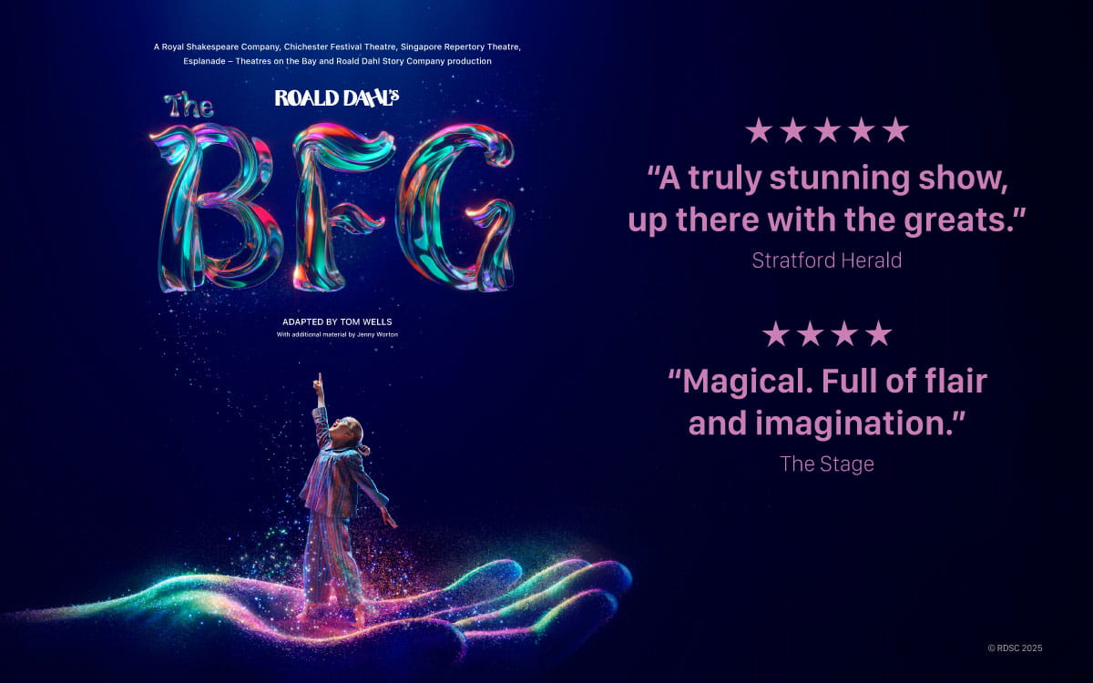 Promotional poster for Roald Dahl’s The BFG theatre production at Esplanade Singapore, 22 April to 2 May 2026